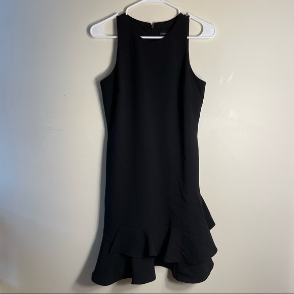 Cynthia Rowley Dresses & Skirts - Cynthia Rowley black ruffle mini dress round neck formal dress black tie fancy